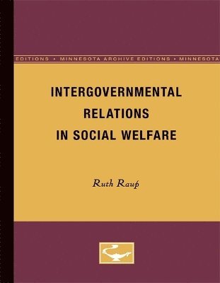 bokomslag Intergovernmental Relations in Social Welfare