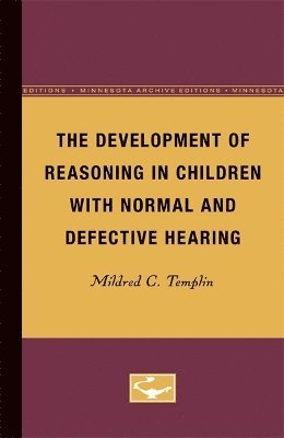 bokomslag Templin, M: Development of Reasoning in Children with Normal
