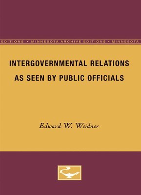 bokomslag Intergovernmental Relations as Seen by Public Officials