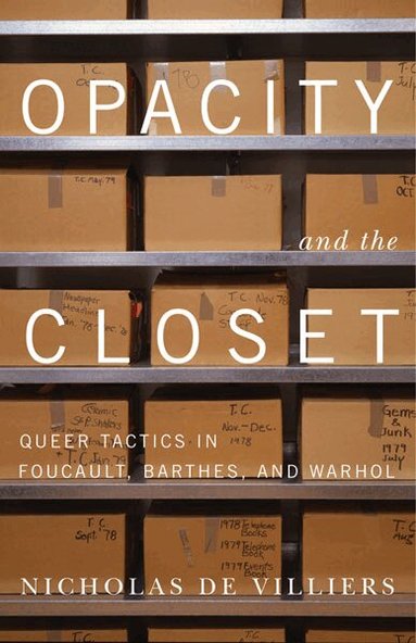 Nicholas de Villiers - Opacity and the Closet, Häftad
