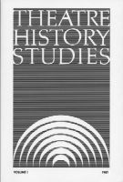 bokomslag Theatre History Studies 1981