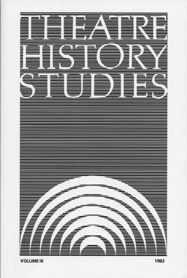 Ron Engle - Theatre History Studies 1983, Vol. 3, Häftad