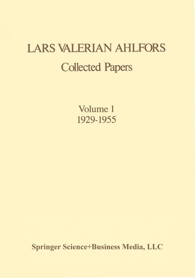 Lars V. Ahlfors - Collected Papers Volume 1 1929–1955, Häftad