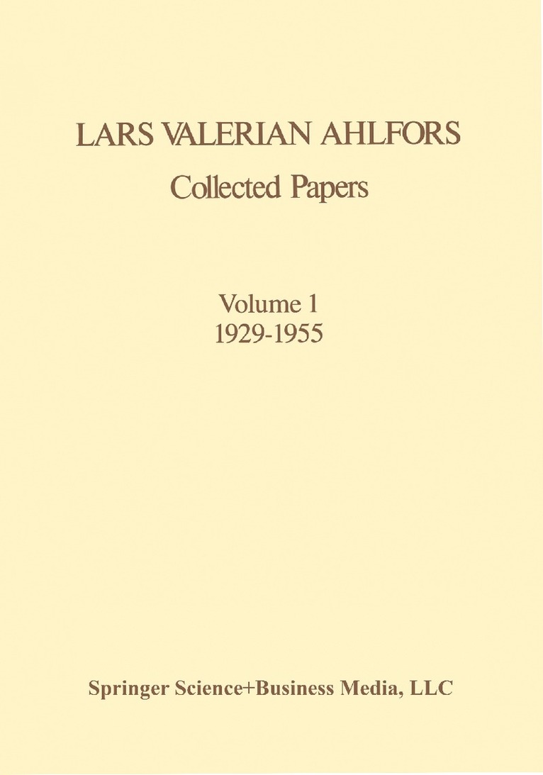 Collected Papers Volume 1 19291955 1