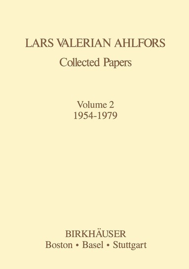 Lars V. Ahlfors - Collected Papers Vol 2: 1954-1979, Häftad