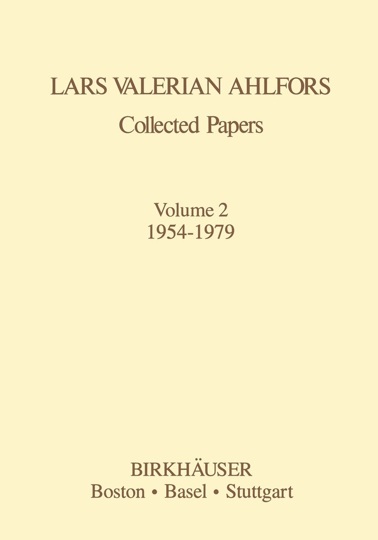 Collected Papers Vol 2: 1954-1979 1