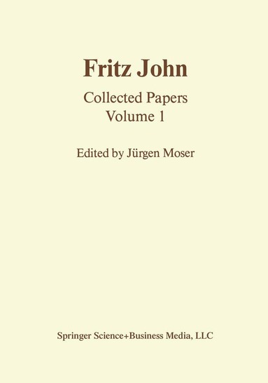 J. Moser - Fritz John, Inbunden