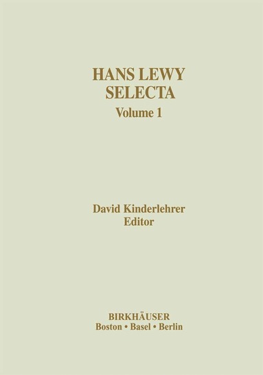 David Kinderlehrer - Hans Lewy Selecta, Inbunden