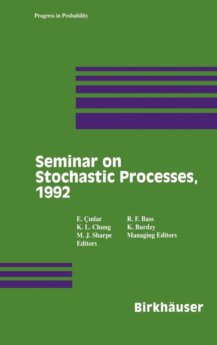 Seminar on Stochastic Processes, 1992 1