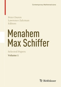 bokomslag Menahem Max Schiffer: Selected Papers Volume 1