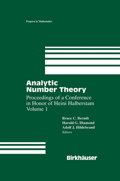 Bruce C. Berndt, Harold G. Diamond, Adolf J. Hildebrand - Analytic Number Theory, Inbunden