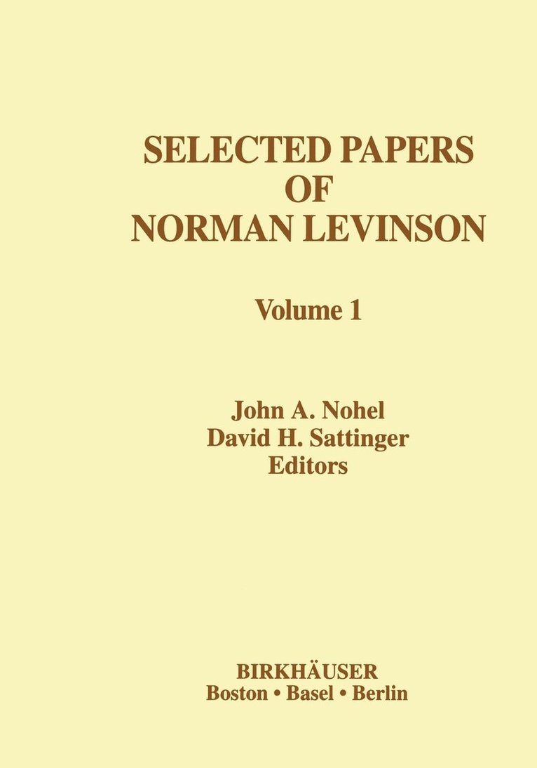 Selected Works of Norman Levinson 1