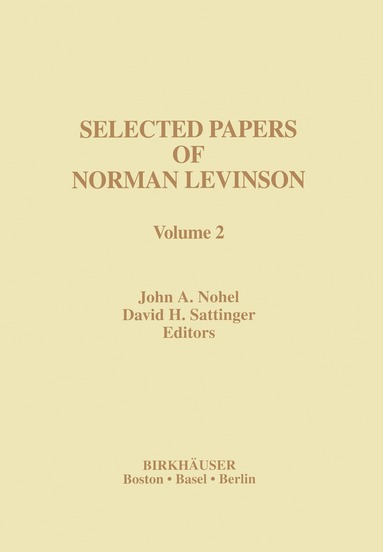 bokomslag Selected Papers of Norman Levinson