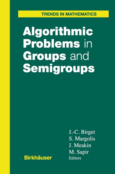 Jean-Camille Birget, Stuart Margolis, John Meakin, Mark V. Sapir - Algorithmic Problems in Groups and Semigroups, Inbunden