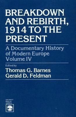 A Documentary History of Modern Europe 1