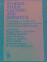 Studies in GDR Culture and Society 2 1