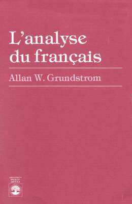 bokomslag L'analyse du franaais