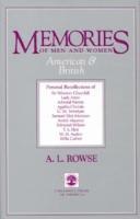 A. L. Rowse - Memories of Men and Women American & British, Häftad
