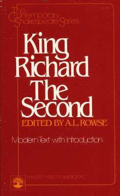 A. L. Rowse - King Richard II, Häftad