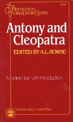 William Shakespeare, A. L. Rowse - Antony and Cleopatra, Häftad