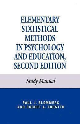 bokomslag Elementary Statistical Methods in Psychology