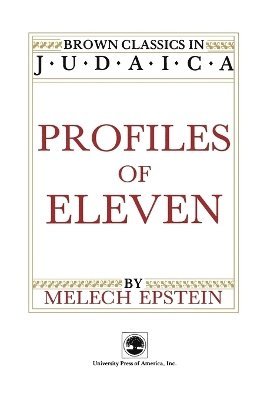 Melech Epstein - Profiles of Eleven, Häftad