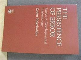 Robert Kalechofsky - Persistence of Error, Häftad