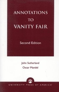 bokomslag Annotations to Vanity Fair