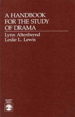 bokomslag Handbook for the Study of Drama