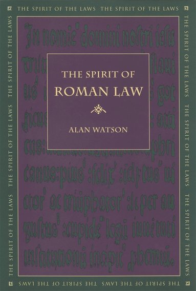 bokomslag Spirit of Roman Law