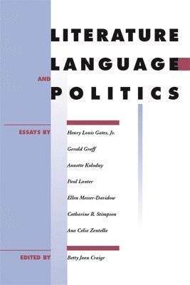 bokomslag Literature, Language, and Politics