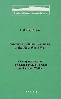 Women's Fictional Responses to the First World War