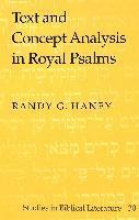 bokomslag Text and Concept Analysis in Royal Psalms