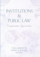 Tom Ginsburg, Robert A. Kagan - Institutions & Public Law, Häftad