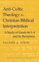 bokomslag Anti-cultic Theology in Christian Biblical Interpretation