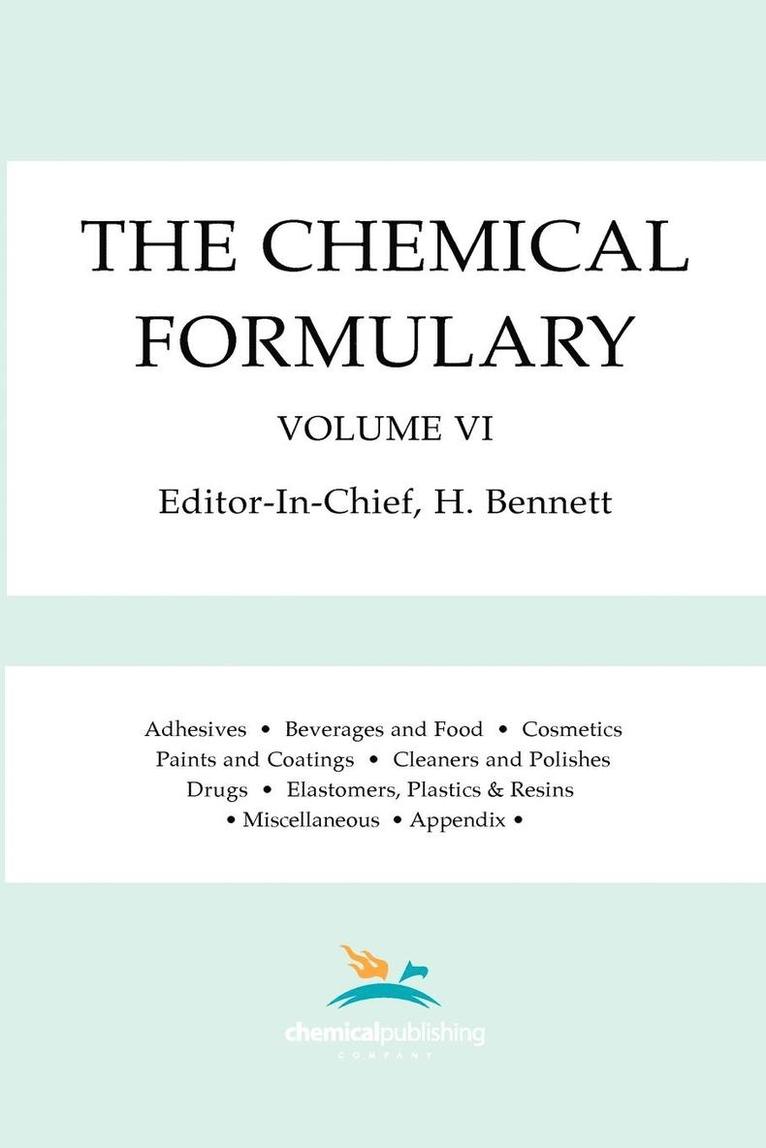 The Chemical Formulary, Volume 6 1