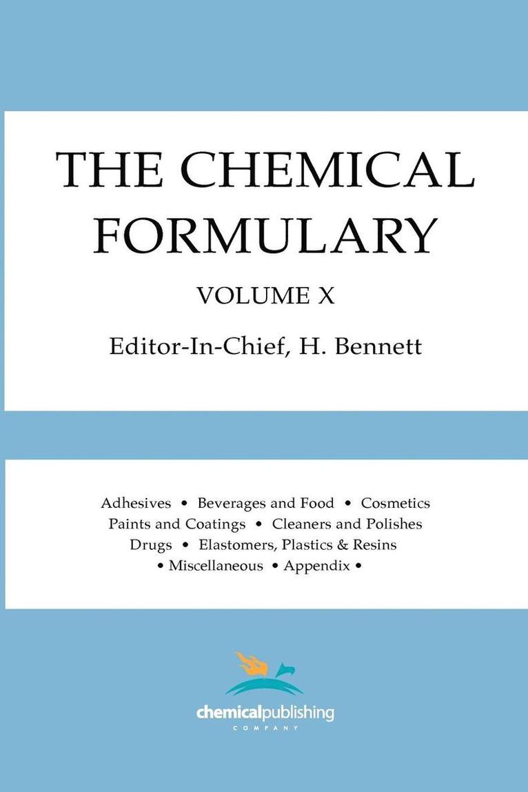 The Chemical Formulary, Volume 10 1