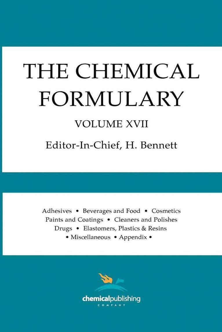 H. Bennett - The Chemical Formulary, Volume 17, Häftad