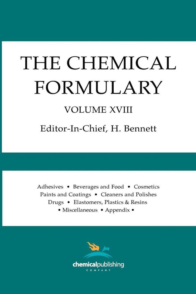 The Chemical Formulary, Volume 18 1