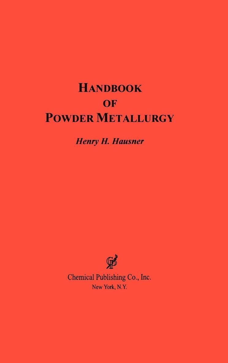 Handbook of Powder Metallurgy