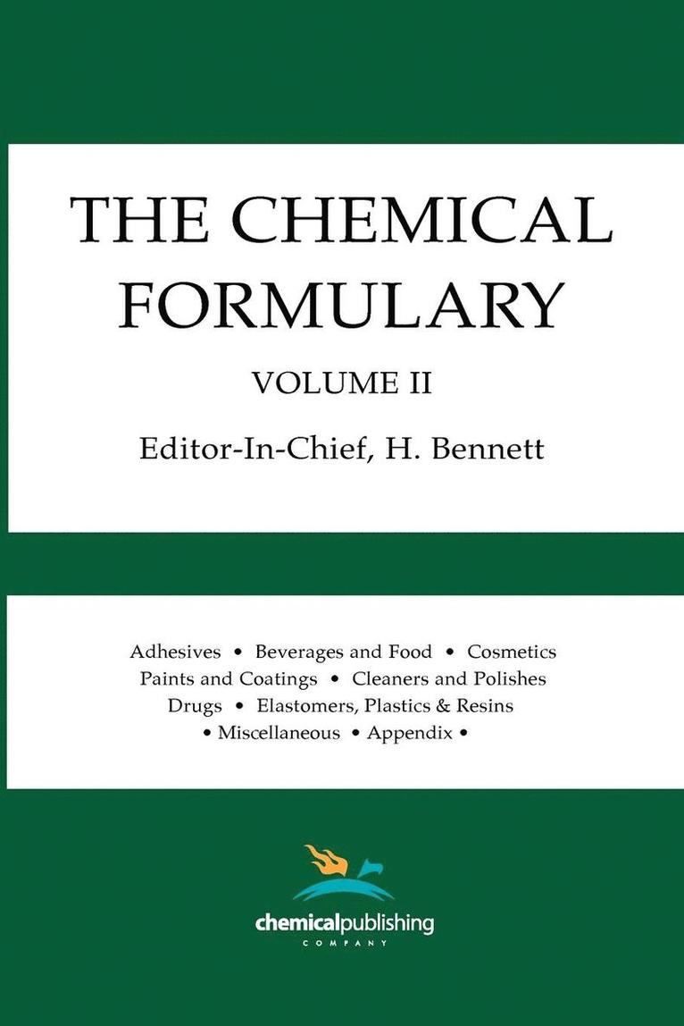 The Chemical Formulary, Volume 2 1