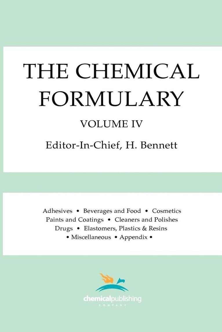 The Chemical Formulary, Volume 4 1