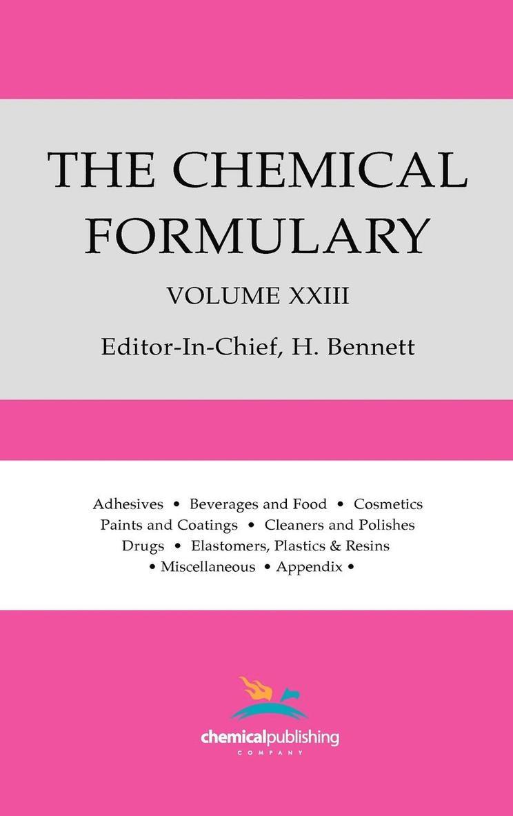 H. Bennett - The Chemical Formulary, Volume 23, Inbunden