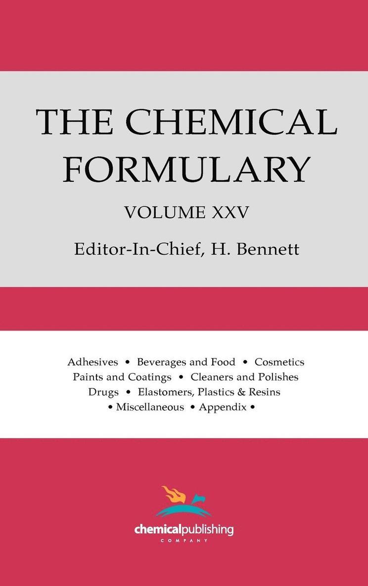 The Chemical Formulary, Volume 25 1