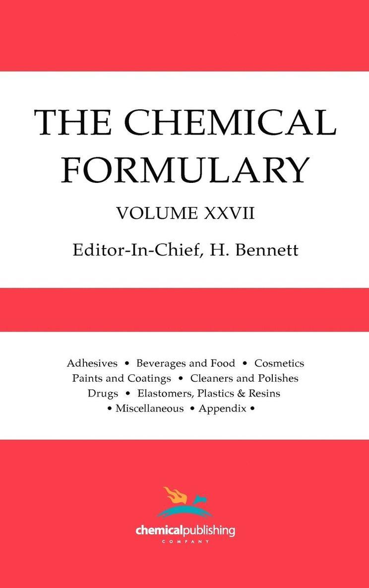 The Chemical Formulary, Volume 27 1