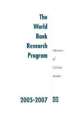 bokomslag The World Bank Research Program 2005-2007