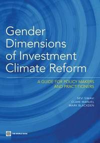 bokomslag Gender Dimensions of Investment Climate Reform