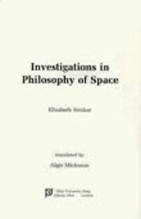 bokomslag Investigations in Philosophy of Space