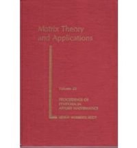 bokomslag Matrix Theory And Applications