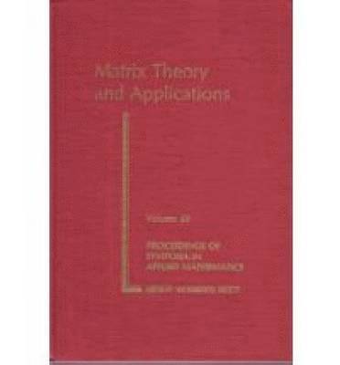 bokomslag Matrix Theory and Applications